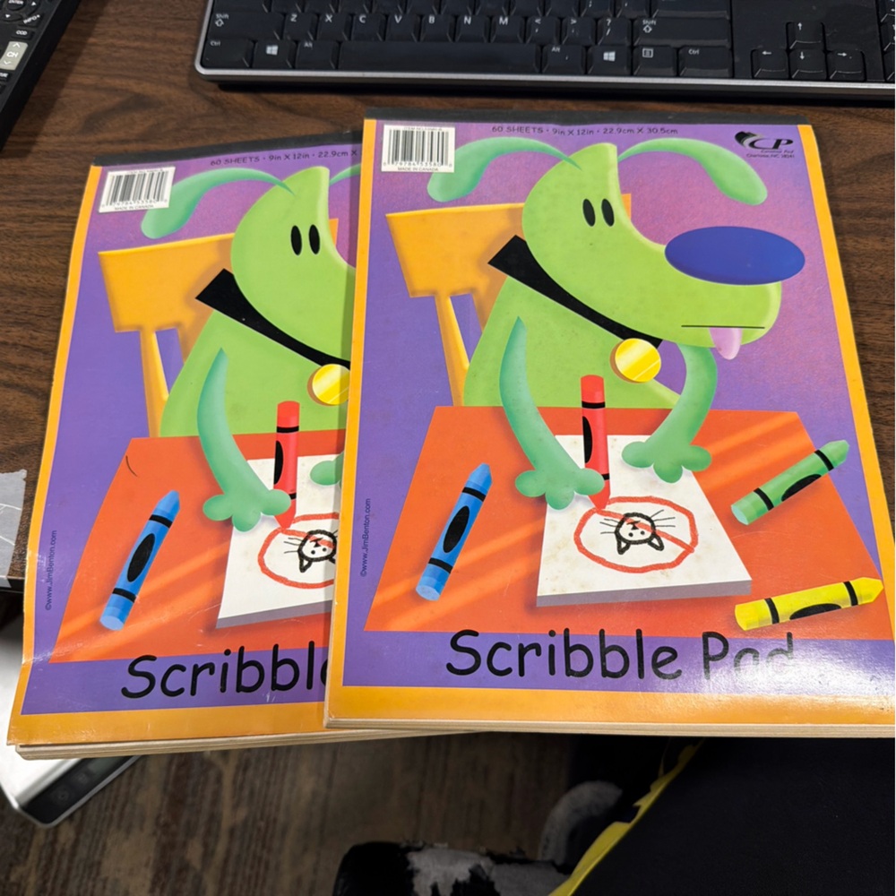 Set Of (2) Carolina Pad  Scribble Pad (60) Sheets 9 X12